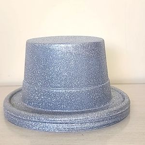 8 Pices Silver Glitter Classic Unisex Hat Diameter 10.5"×9.5" Height  5.5"